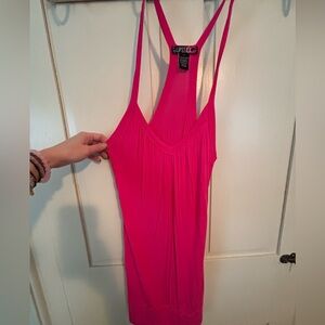 Lipstick Boutique Hot Pink Strappy Shirt